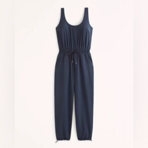 NWT Abercrombie Navy Sleeveless Jumpsuit